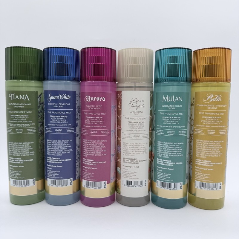 Bath Body Works Disney Princess 6 Pack Fine Fragrance Mist 8oz Set New gallery