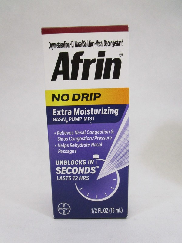 Afrin No Drip Extra Moisturizing Nasal Pump Mist Exp. 06/2026