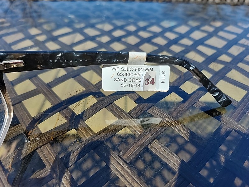 Sean John WF SJLO6027WM Sand Crystal Eyeglass Frames 52 19 145 NWT $114 MSRP gallery