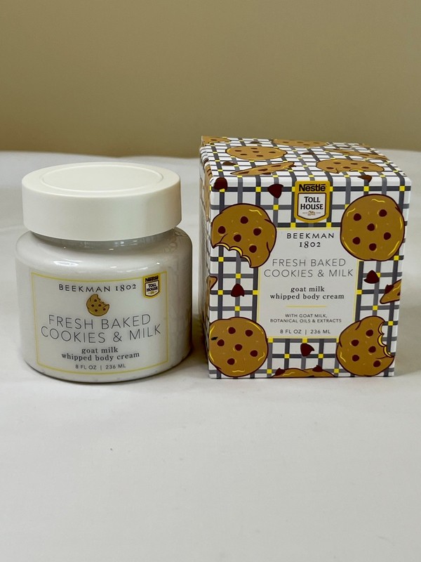 Beekman 1802 Goat Milk Fresh Baked Cookies & Milk Cream 8 oz Nestle Toll House