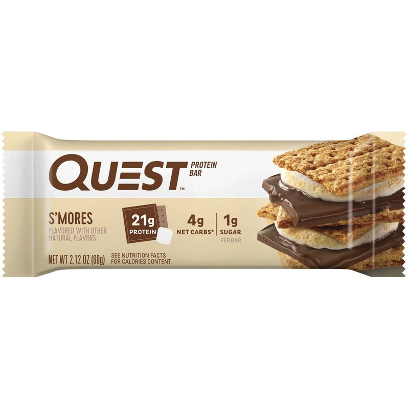 Quest Protein Bar, Smores, 20g Protein, Gluten Free, 4 Count gallery