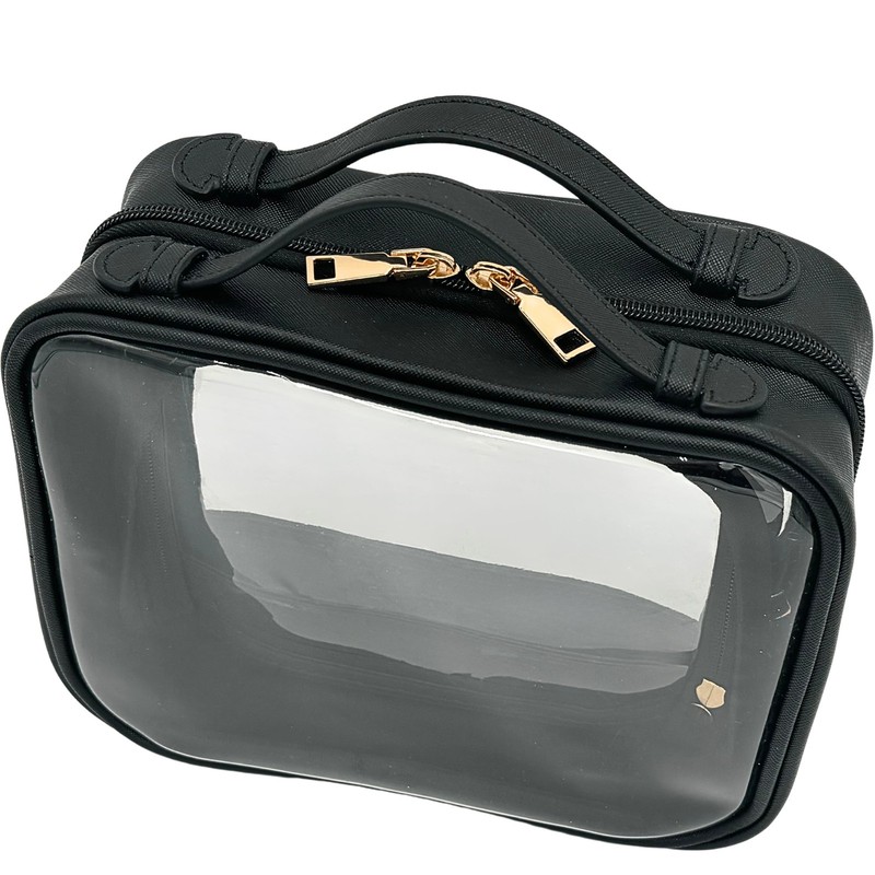 JAZD Clear Makeup Bag Toiletry Bag for Women Cosmetic Case Large Capacity Tra…