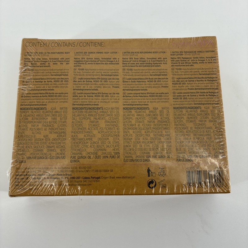 Nativa SPA Embrace Yourself Body Lotion Starter Kit: 4- 1oz Tubes NIB & SEALED gallery