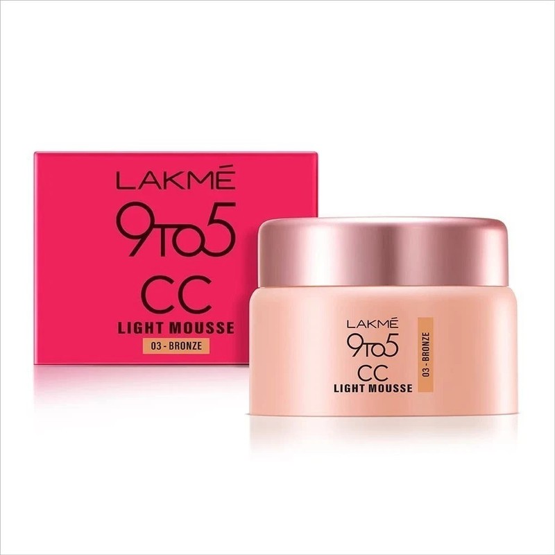 Lakme 9to5 CC Light Mousse lightweight mousse foundation 25gm Bronze