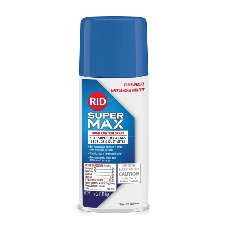 Home Lice Treatment Spray – RID Super Max 5oz Kill Bedbugs Dust Mites