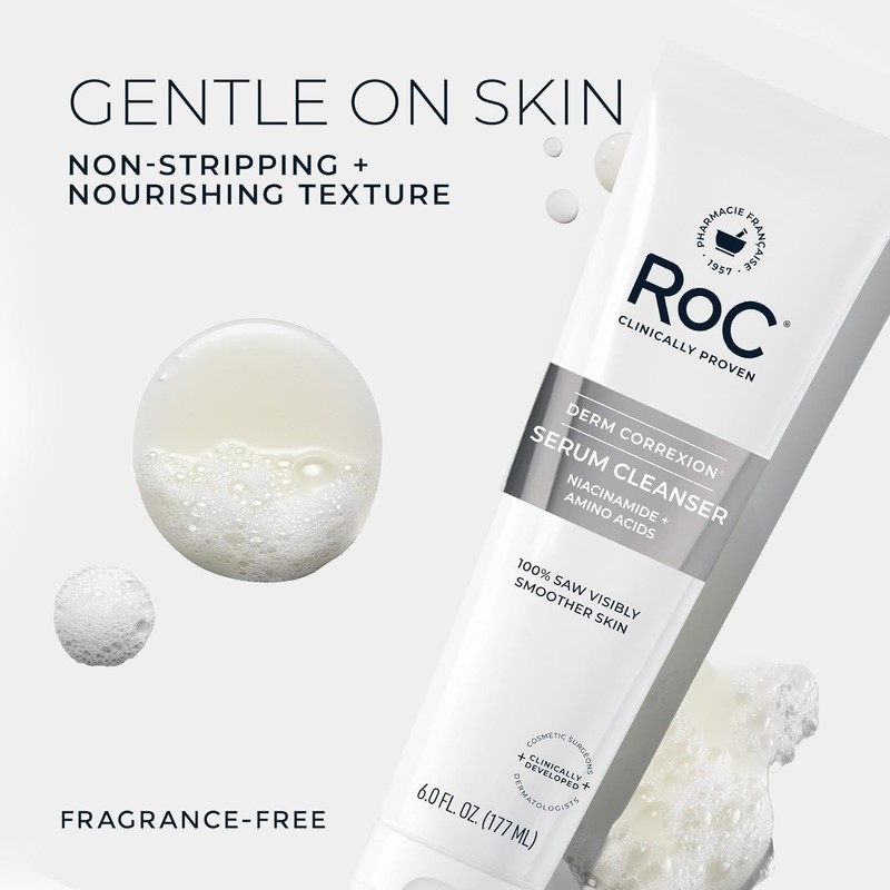 RoC Retinol Correxion Deep Wrinkle Serum Facial Cleanser with Niacinamide for An gallery
