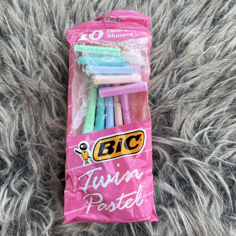 Vtg NOS Bic Pastel Shavers 10 Pack Disposable Razors For Women 2 Blade