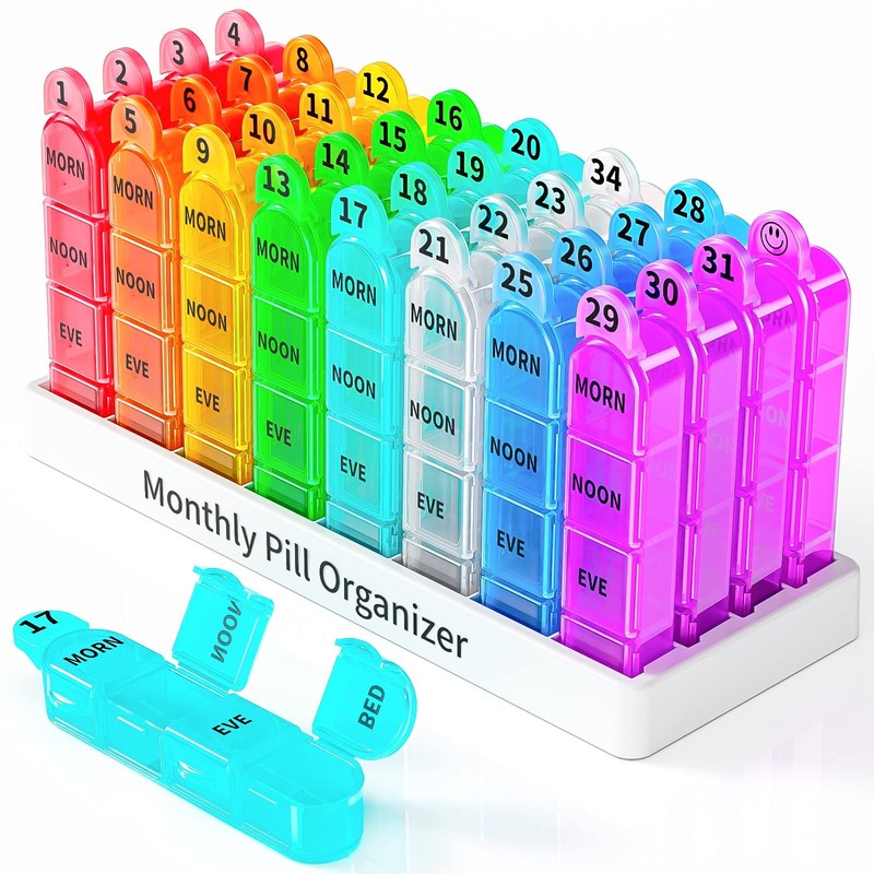 Monthly Organizer 4 Times a Day, 30 Day Organizer, Monthly 4 Times a Day Orga…