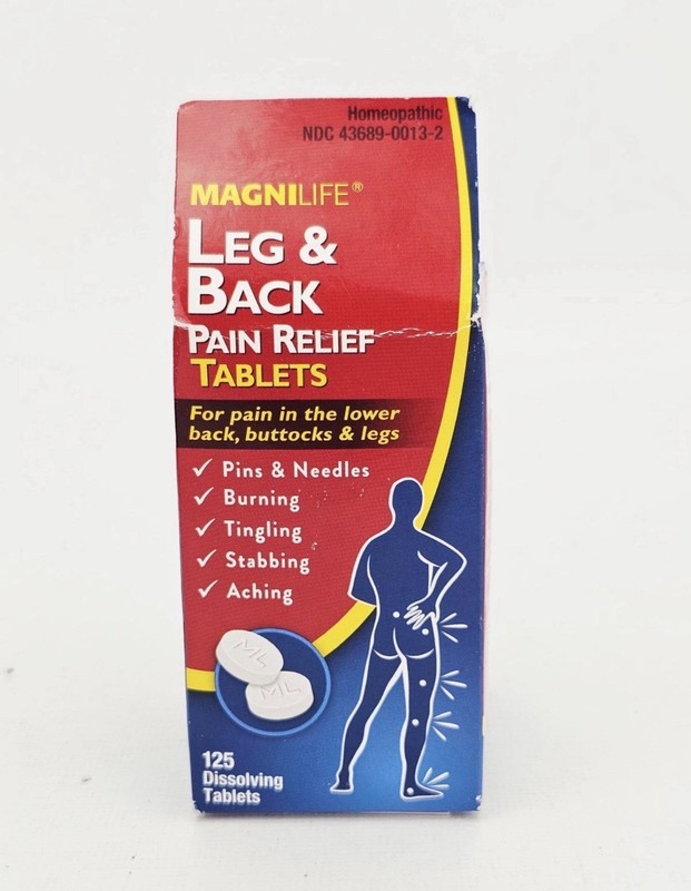 MagniLife Leg Back Pain Relief Fast Acting Sciatica Pain 125 Dissolving Tablets