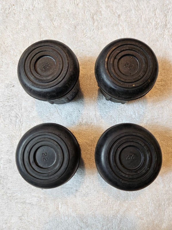 12pcs 1-1/4" Heavy-Duty Black Rubber Tips for Crutches Chairs Canes MADE IN USA gallery