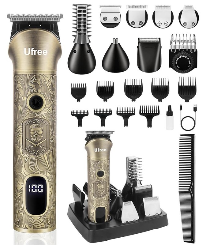 Ufree Beard Trimmer for Men, Electric Razor Shaver, Cordless Hair Clipper Shavin