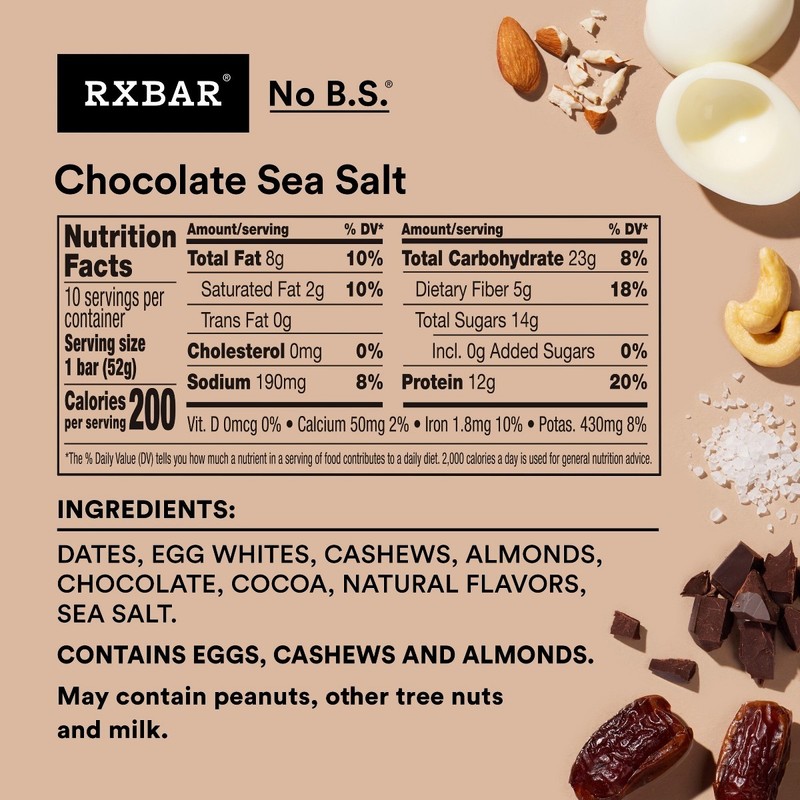 RXBAR Chocolate Sea Salt Protein Bars - 18.3oz/10ct gallery