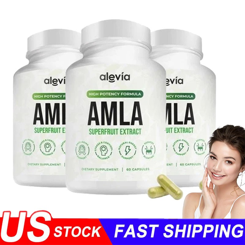 3x Alevia Organic Amla Capsules 1000mg Indian Gooseberry Antioxidant Supplement gallery