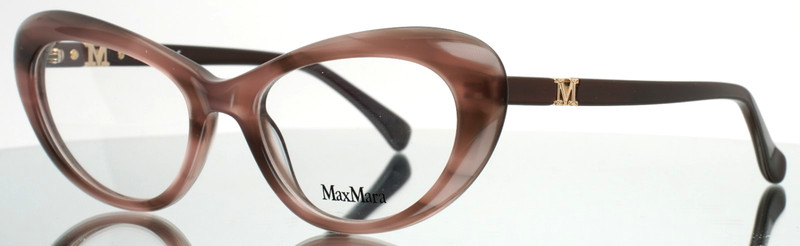 MAX MARA MM5051 074 Shiny Purple Havana Womens Cat Eye Eyeglasses 52-18-140 B:37