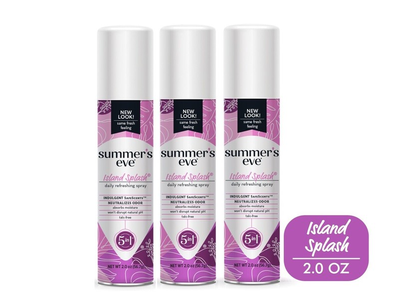3x Summer’s Eve Island Splash Feminine Deodorant Spray 2oz NEW! FRESH