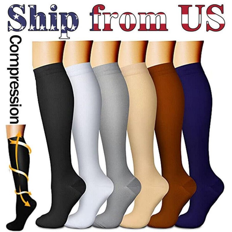 Running Athletic Stocking High Knee Football Cheerleading Sport Compression Sock gallery