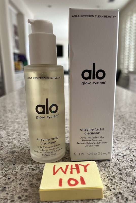 ALO GLOW SYSTEM Enzyme Facial Cleanser 3.2oz/95mL FULL SZ NEW BOX SEALED RET$32 gallery