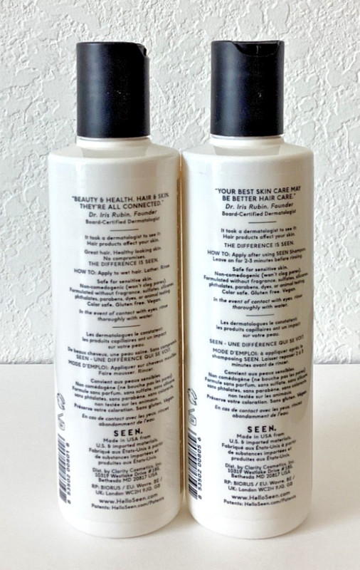 SEEN Shampoo & Deeper Conditioner Bundle Fragrance Free Non-Comedogenic Full Sz gallery