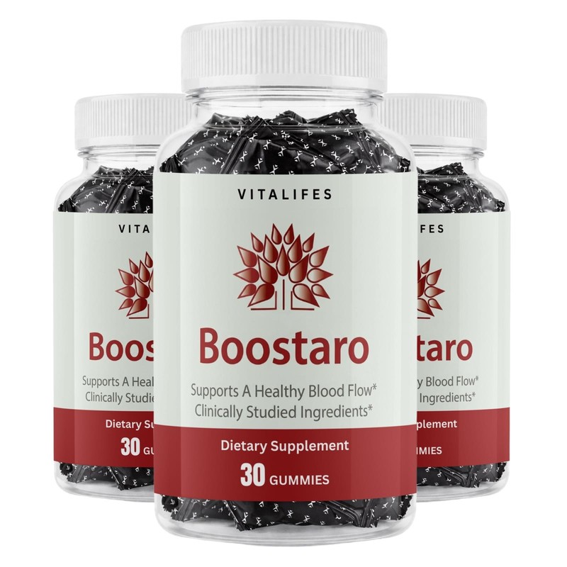 (3 Pack) Boostaro Male Stamina Gummies for Advanced Blood Flow Support 30Gummies