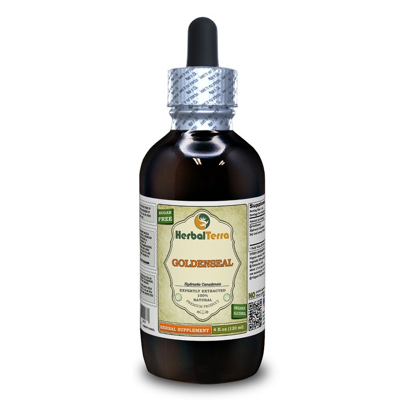 Goldenseal (Hydrastis Canadensis) Tincture, Organic Dried Leaf Liquid Extract