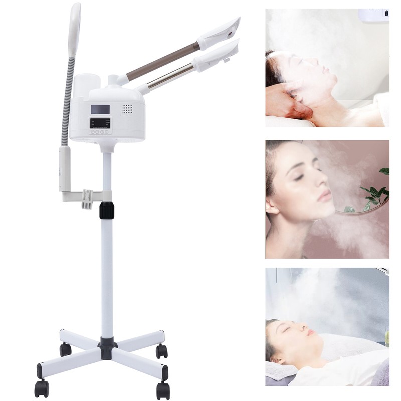 Pro 3 in 1 Facial Steamer 5X Magnifying Lamp Hot& Cold Ozone Machine Spa Salon. gallery