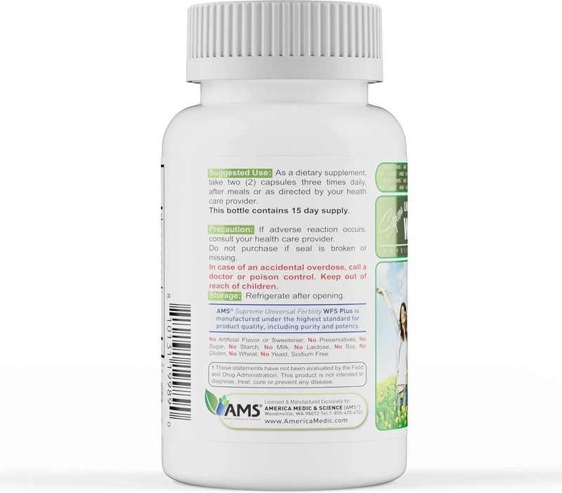 America Medic Science WFS Plus Fertility Supplements for Women 90 Capsules S... gallery