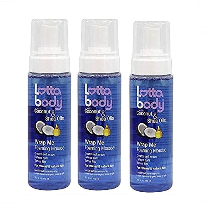 Lottabody Wrap Me Foaming Mousse with Coconut & Shea Oil – 7 fl oz 3 Pack