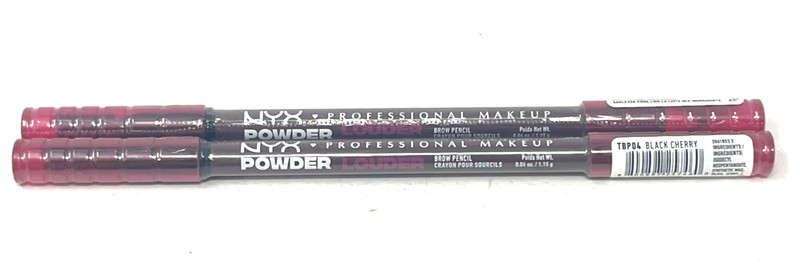 (2) NYX Powder Louder Brow Pencil Sealed 0.04 oz Each TBP04 – Black Cherry