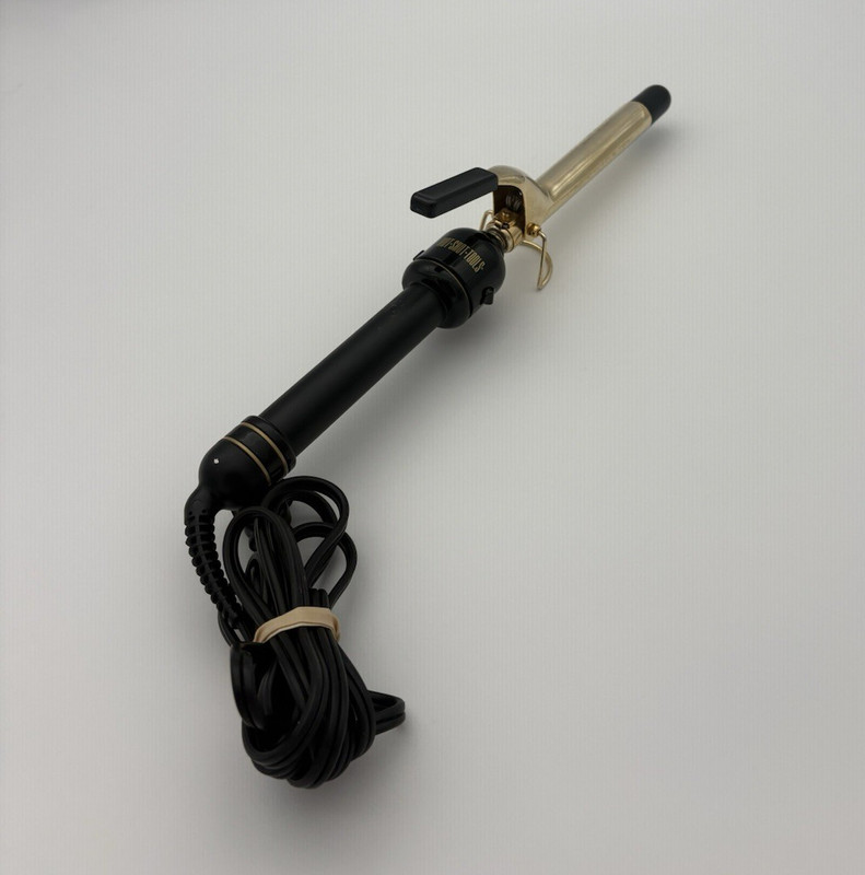 Hot Shot Tools HS57 1/2 in Curling Iron 350°F Cool Tip Swivel Cord Black/Gold