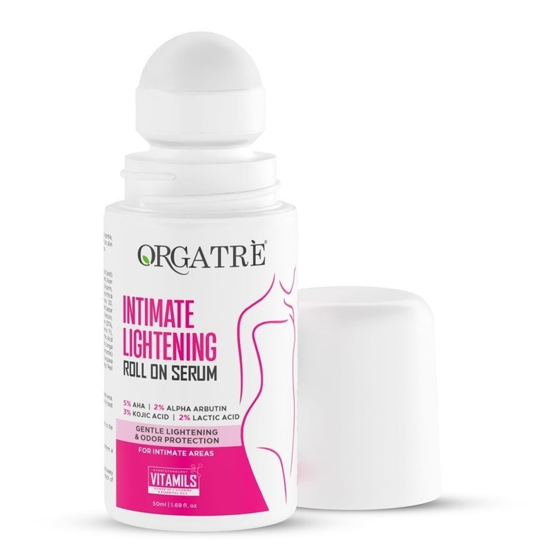 Orgatre Intimate Brightening Roll-On Serum 3% Kojic Acid for Women & Men 50ml