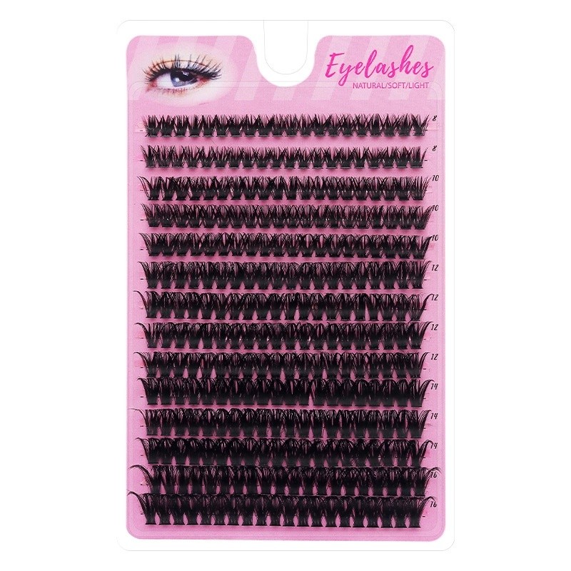 14 Rows MIX Segmented False Eyelashes – Natural Curled Voluminous 8-16mm