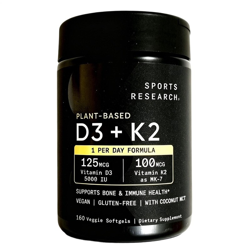 Sports Research D3 (5,000 IU) + K2 (100 mcg) 160 Gels