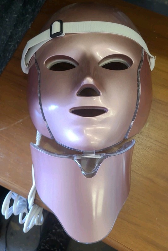 7 LED Skin Care Mask for Face and Neck Skin Rejuvenation Light Therapy Facial Ca gallery