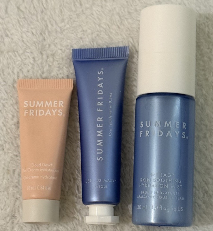 Summer Fridays Jet Lag Mask 15g + Jet Lag Mist 30ml + Cloud Dew Moisturizer Mini