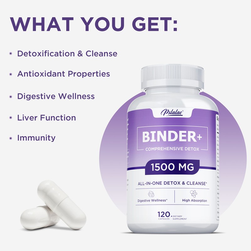 Binder Detox - Activated Carbon,Zeolite - Liver Detox & Cleanse,Digestive Health gallery