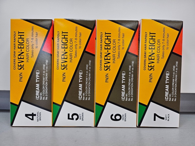 Paon Seven Eight Permanent Hair Color, Hair Dye, 1 Pcs No Comb – #4, 5, 6, 7