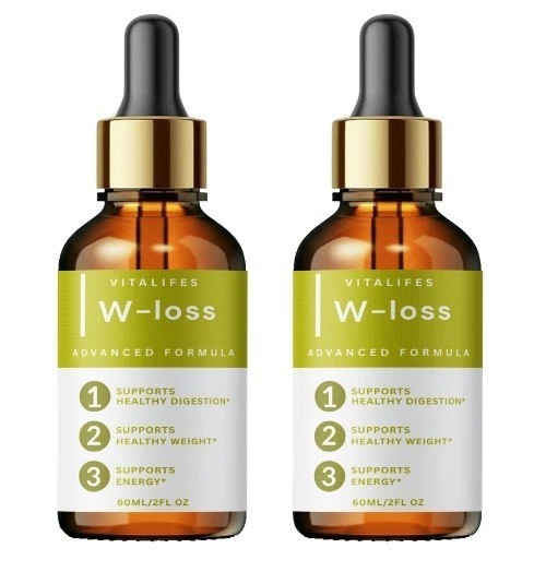 2 Pack – W-Loss Drops for Weight Loss, Burning Excess Fat & Boosting Energy