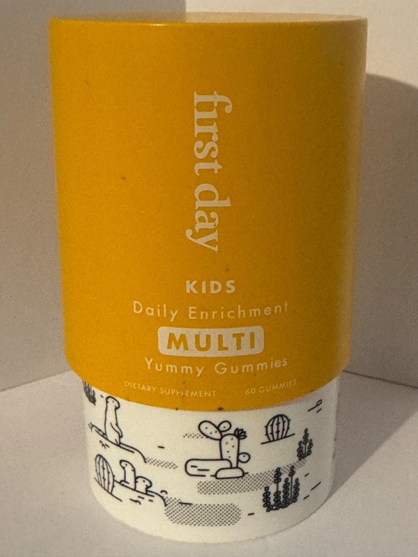 FIRST DAY KIDS DAILY ENRICHMENT MULTI GUMMIE – 60 GUMMIES SEALED EXP 01/26