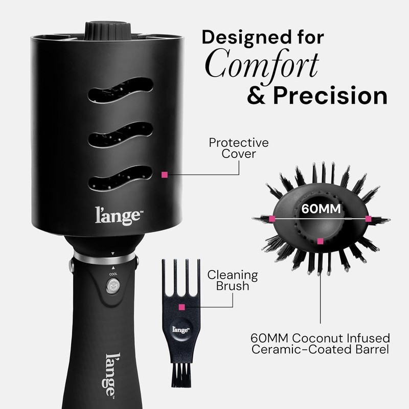 VolumeBoost 60mm 2-in-1 Ceramic Hair Dryer Brush for Frizz-Free Blowouts gallery