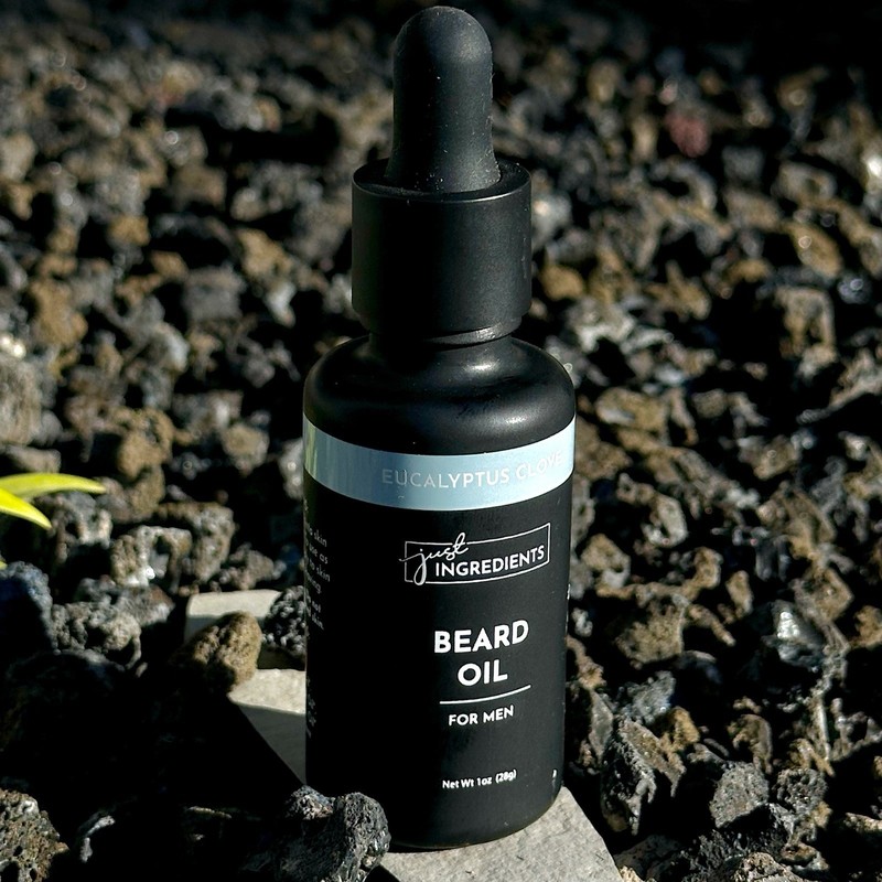 Just Ingredients Set of 1 oz Bottles Mountain Pine Face Serum and Beard Oil