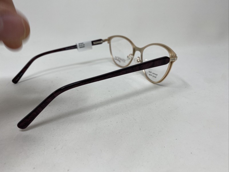 SERFINA EYEWEAR SHIRLEY BURGUNDY GOLD 54/18/140 FLEX HINGE EYEGLASSES CP89 gallery