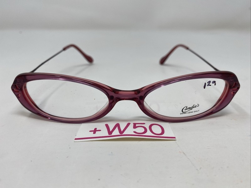 Candie’s C BROOKE RO 48-17-135 Rose Pink Full Rim Eyeglasses Frame +W50 gallery