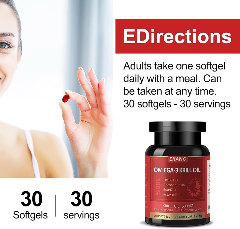 Easily Absorbed 500 mg Antarctic Krill Oil - EPA, DHA, Joint Support Softgels gallery