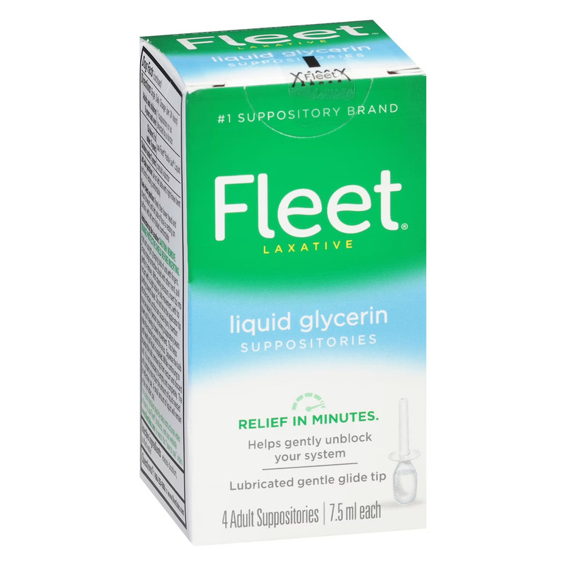 Fleet Liquid Glycerin Suppositories Adult Constipation Relief 7.5mL 4ct 4pk gallery
