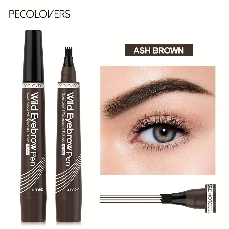 Waterproof 4 Tip Eyebrow Pen Microblading Brow Pencil Smudge Proof