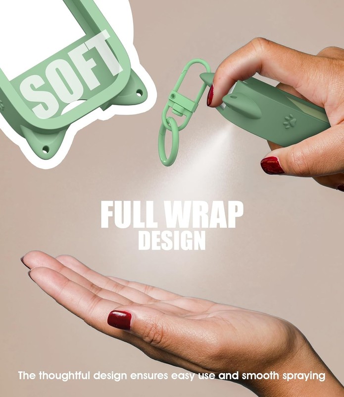 Stylish Touchland Hand Sanitizer Silicone Case with Dual Keychains and Pet Ears gallery