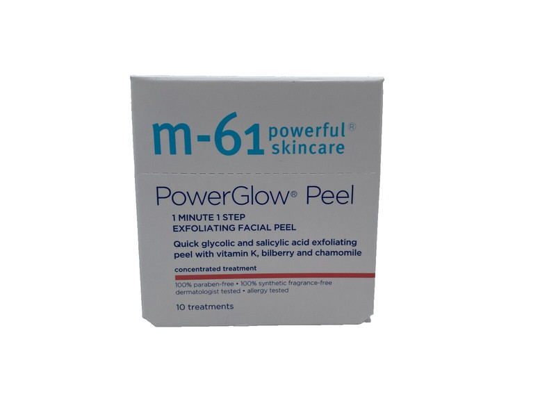 M-61 PowerGlow Peel 1-Minute 1 Step Exfoliating Facial Peel – 10 Treatments