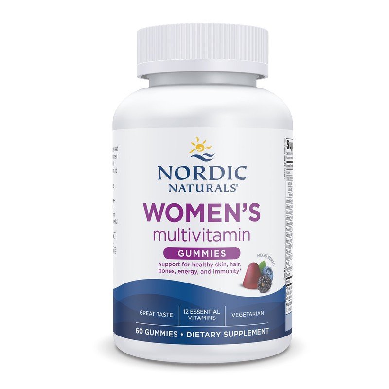 Nordic Naturals Women’s Multivitamin Gummies, Mixed Berry – 60 Gummies