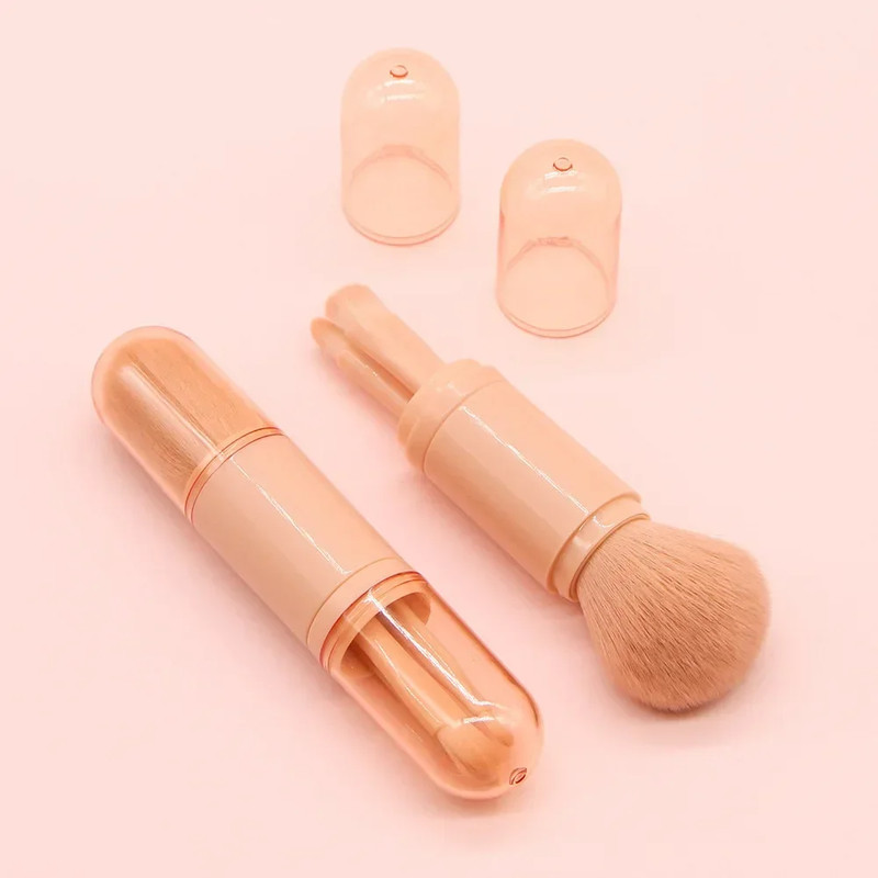 4Pcs/Set 4 in 1 Telescopic Makeup Brush Portable Travel Makeup Brushes Set Eyesh gallery