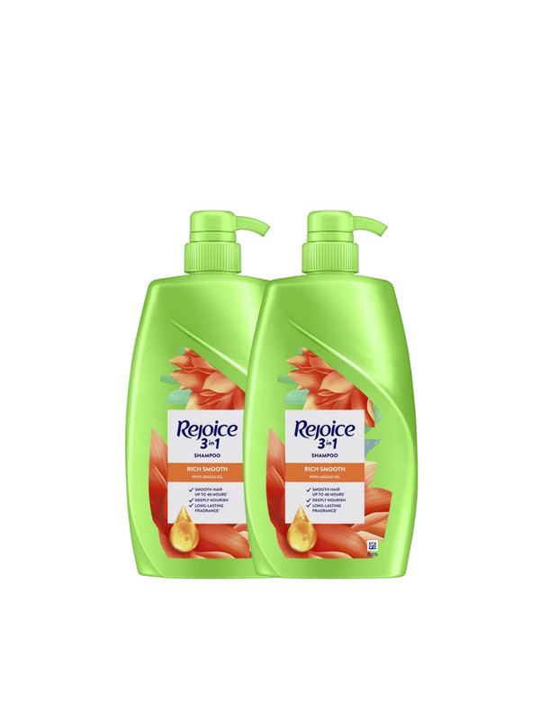 2 bottles X 600ml REJOICE Shampoo Rich Soft Smooth DHL EXPRESS